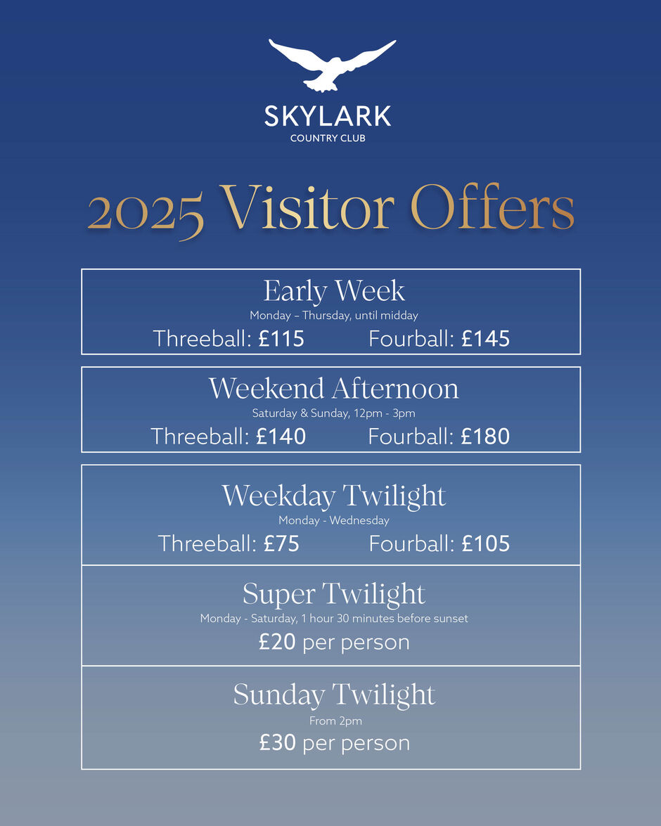 Skylark Golf Course in Fareham offer a range of visitor offers throughout the year